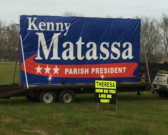 Photograph taken days after Matassa elected at corner of Hwy 44 and Loosemore Rd, property owned by one, Dempsey Pendarvis...the staunchest of Matassa supporters